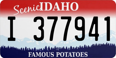 ID license plate I377941