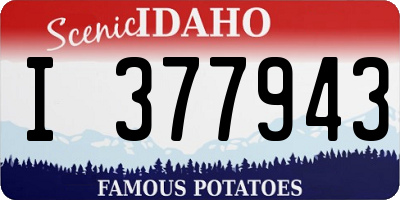 ID license plate I377943
