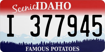ID license plate I377945