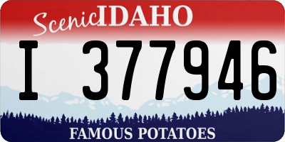ID license plate I377946