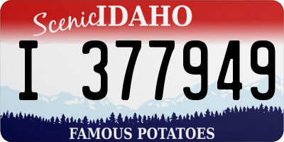 ID license plate I377949