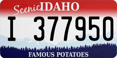 ID license plate I377950