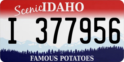 ID license plate I377956