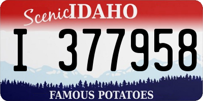 ID license plate I377958