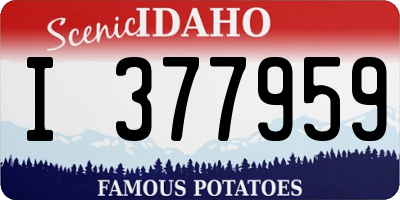 ID license plate I377959