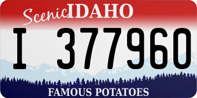 ID license plate I377960