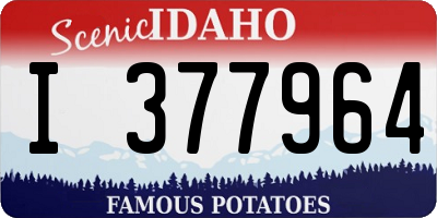 ID license plate I377964