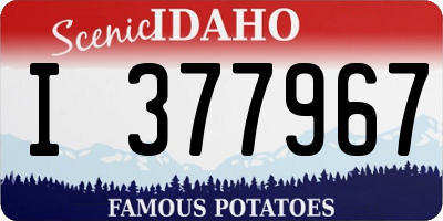 ID license plate I377967