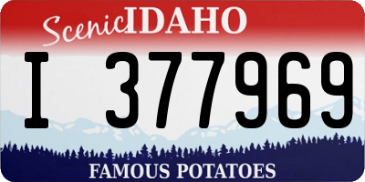 ID license plate I377969