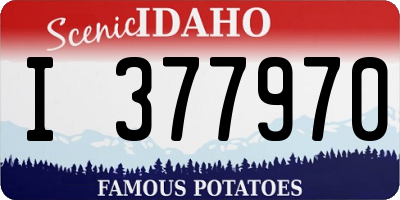 ID license plate I377970
