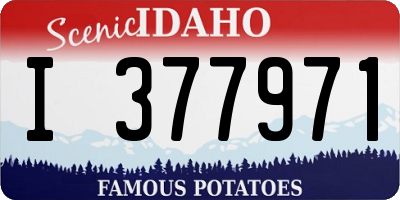 ID license plate I377971