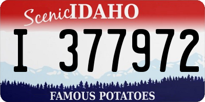ID license plate I377972