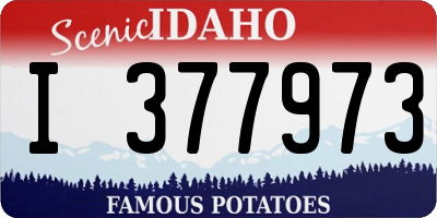 ID license plate I377973