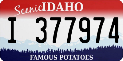 ID license plate I377974