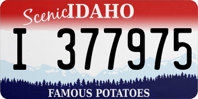 ID license plate I377975