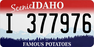 ID license plate I377976