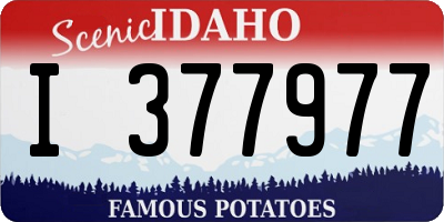 ID license plate I377977