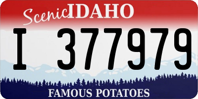 ID license plate I377979