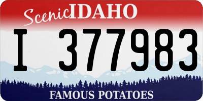 ID license plate I377983