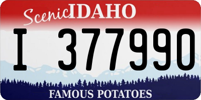 ID license plate I377990