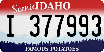 ID license plate I377993