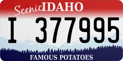 ID license plate I377995