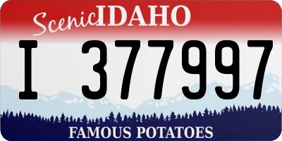 ID license plate I377997