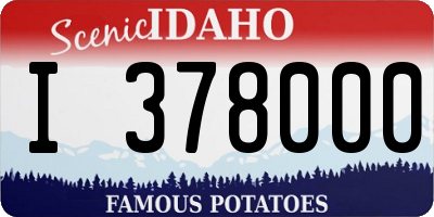 ID license plate I378000