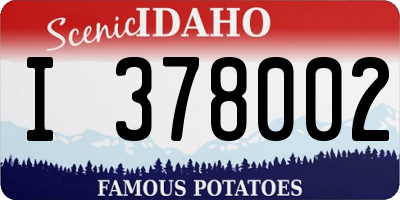 ID license plate I378002