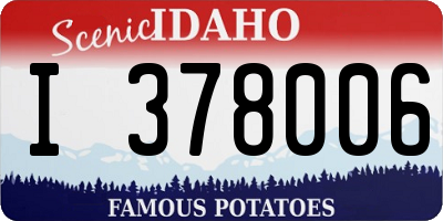 ID license plate I378006