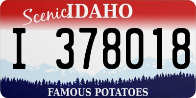 ID license plate I378018
