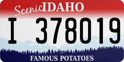 ID license plate I378019