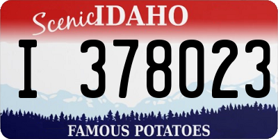 ID license plate I378023