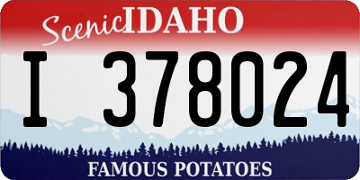ID license plate I378024