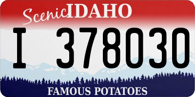 ID license plate I378030