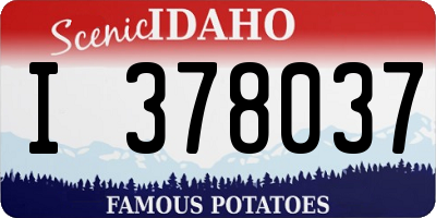 ID license plate I378037