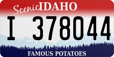 ID license plate I378044