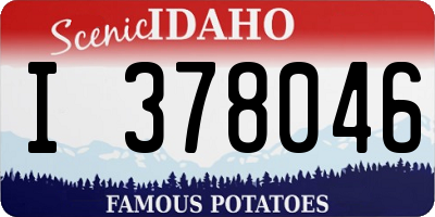 ID license plate I378046