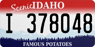 ID license plate I378048