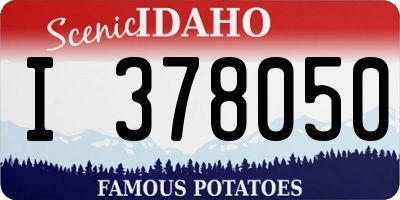 ID license plate I378050