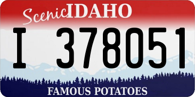 ID license plate I378051
