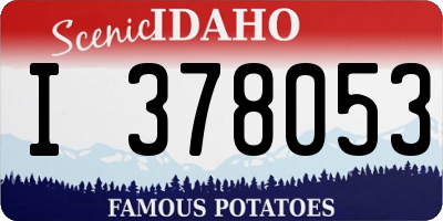 ID license plate I378053