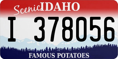 ID license plate I378056