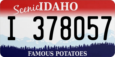 ID license plate I378057