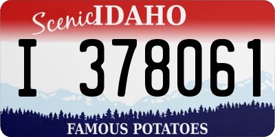 ID license plate I378061