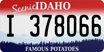 ID license plate I378066