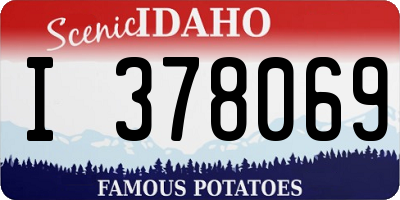 ID license plate I378069