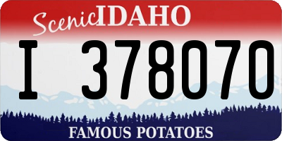 ID license plate I378070