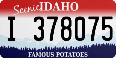 ID license plate I378075