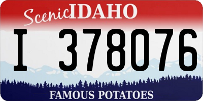 ID license plate I378076